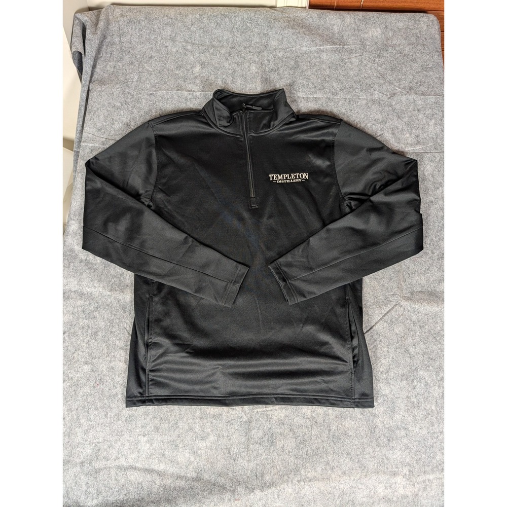Templeton Distillery Mens Black Quarter Zip Pullover Long Sleeve Shirt Size M